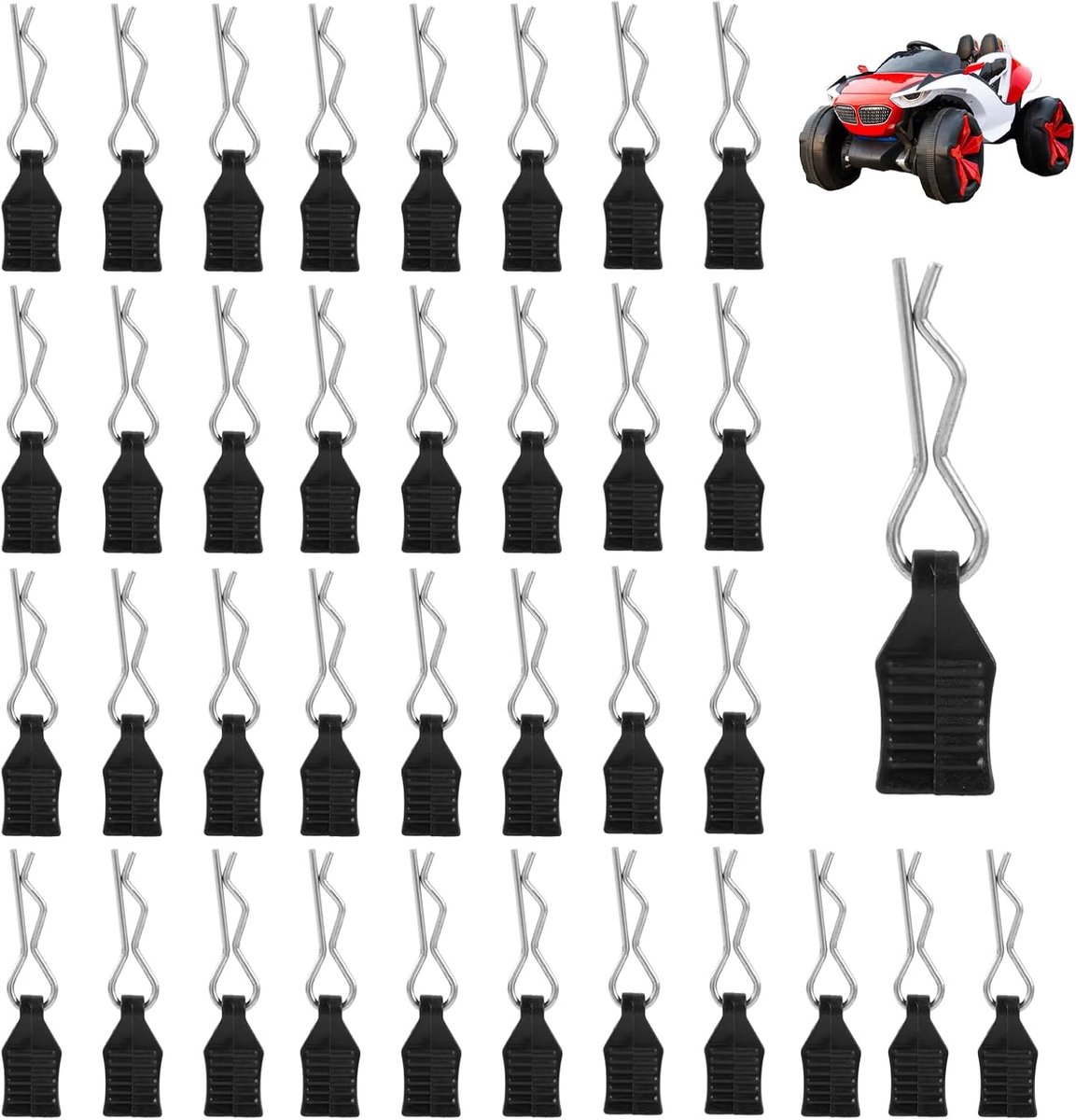 RC clips 36 stuks met tear loops - R-type klemmen - roestvrij staal - ideaal voor vervangingen - ShopVlot