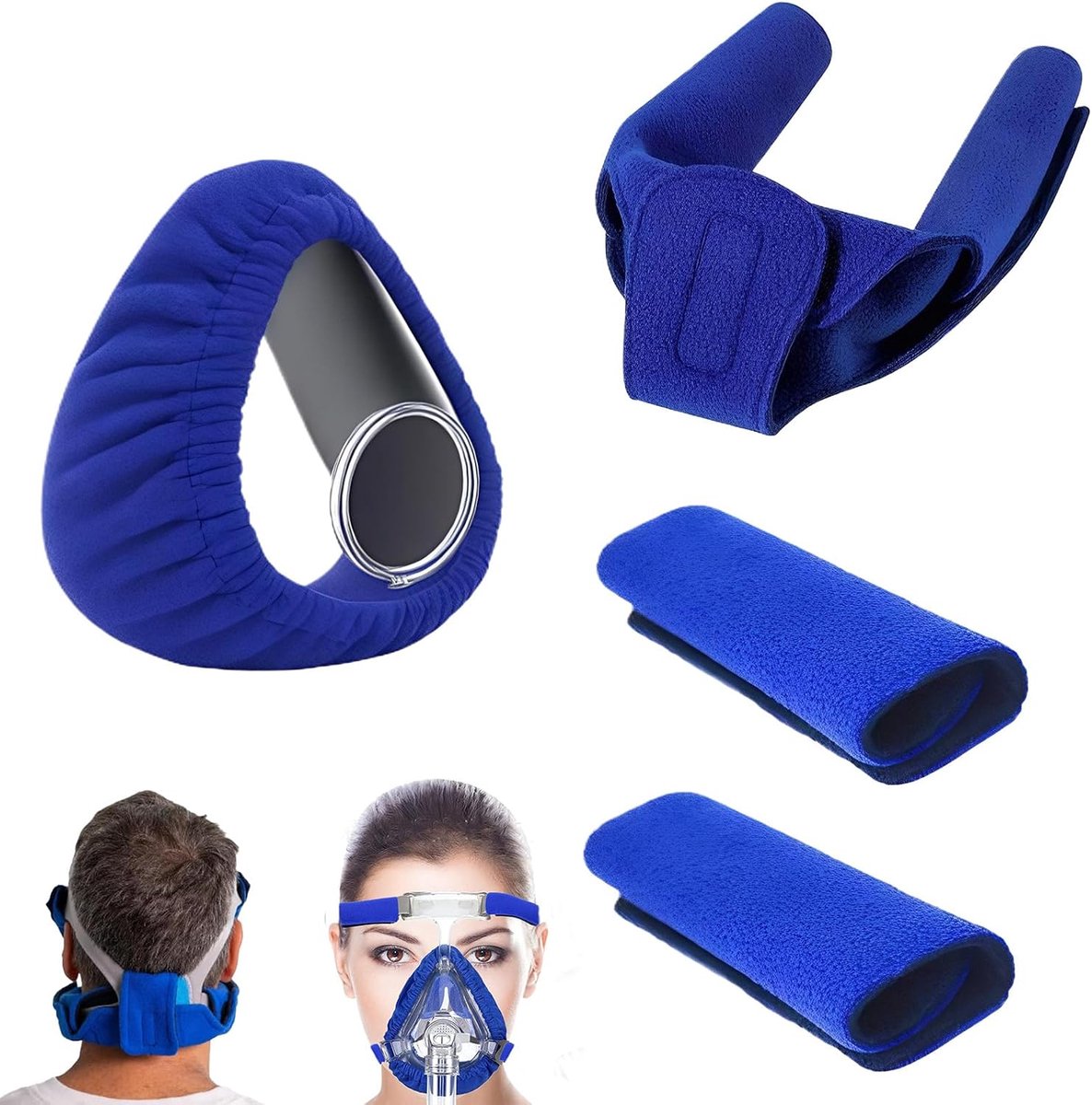 CPAP-gezichtsmaskerhoezen 4 stuks - universeel - vermindert drukplekken - bevorderd comfort tijdens slaap - ShopVlot