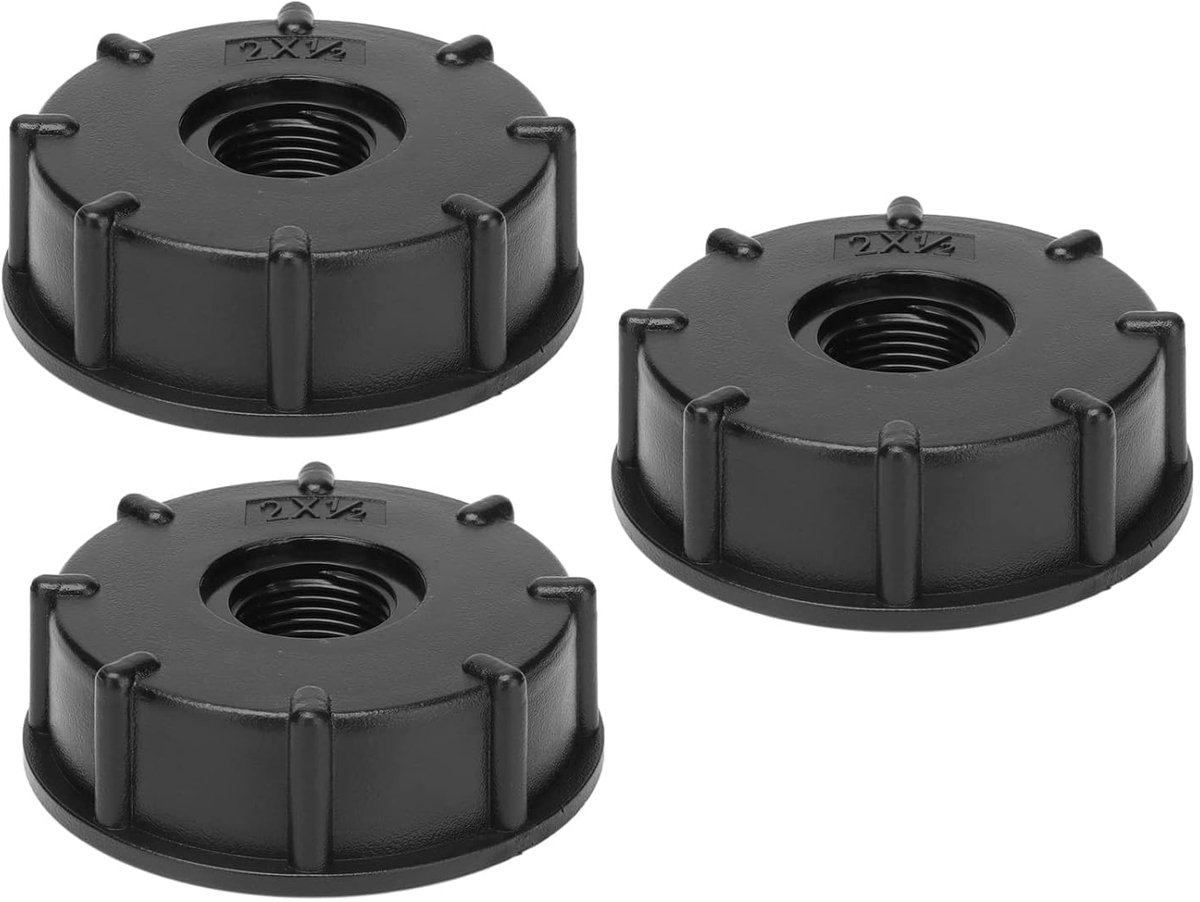 IBC tank connector 3-delig - G1/2 aansluiting - ABS kunststof - lekvrije verbinding voor tuin gebruik - ShopVlot