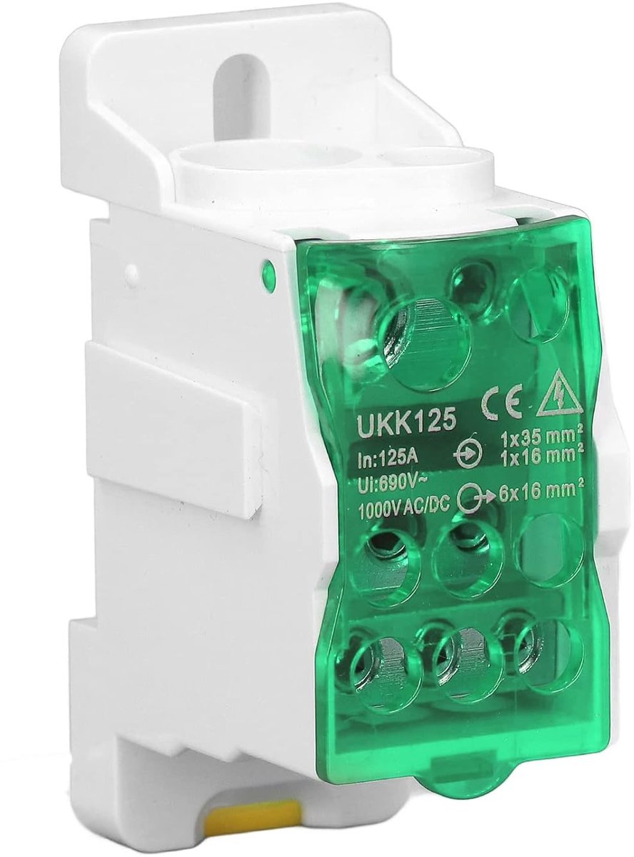Junctiebox DIN rail 690 V - brandwerende behuizing - hoge elektrische geleidbaarheid - ideaal voor kabelverbindingen - ShopVlot
