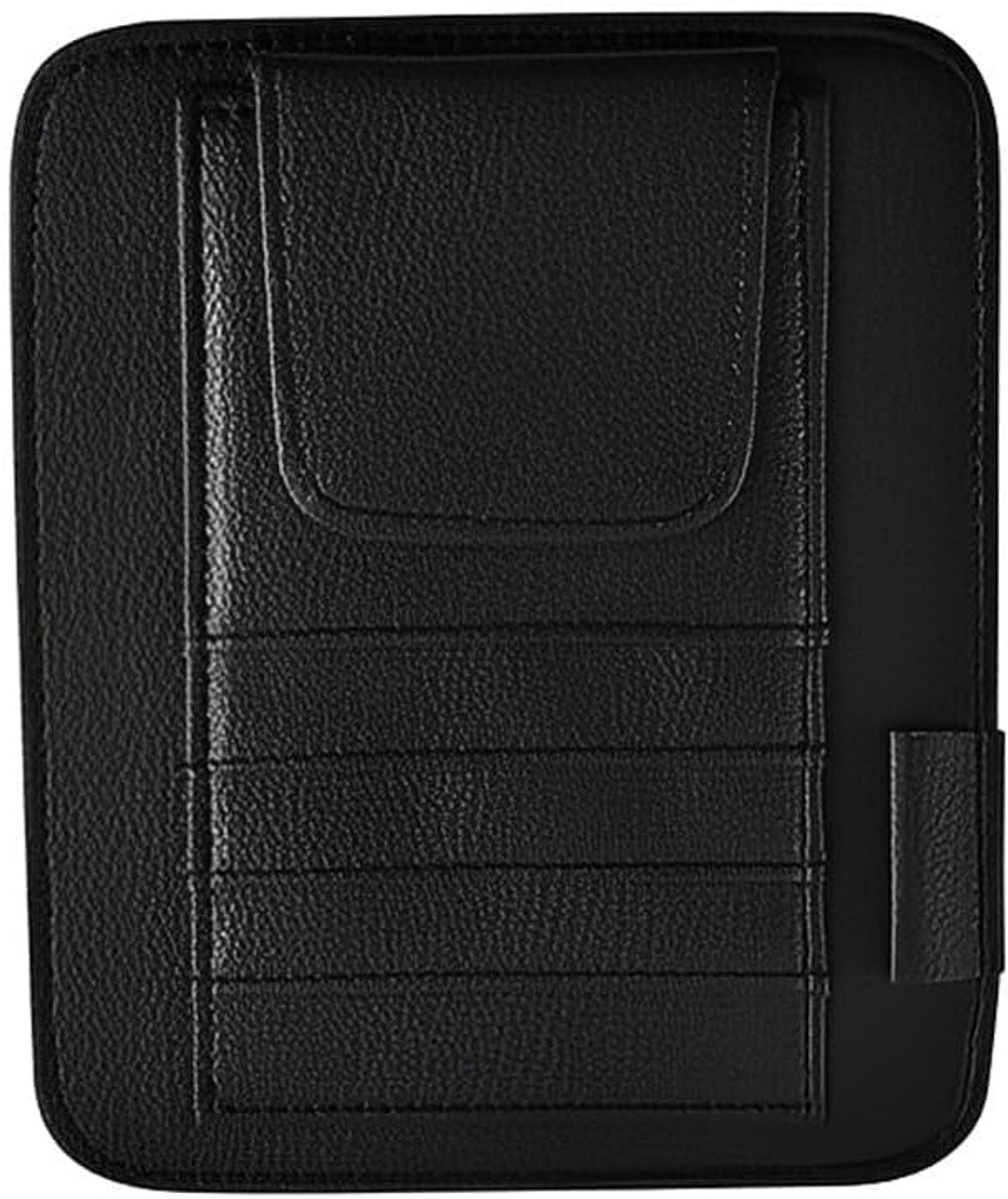 Zonnebrilhouder auto - Leer - Multifunctioneel - Ruimte voor zonnebril, documenten en accessoires - ShopVlot