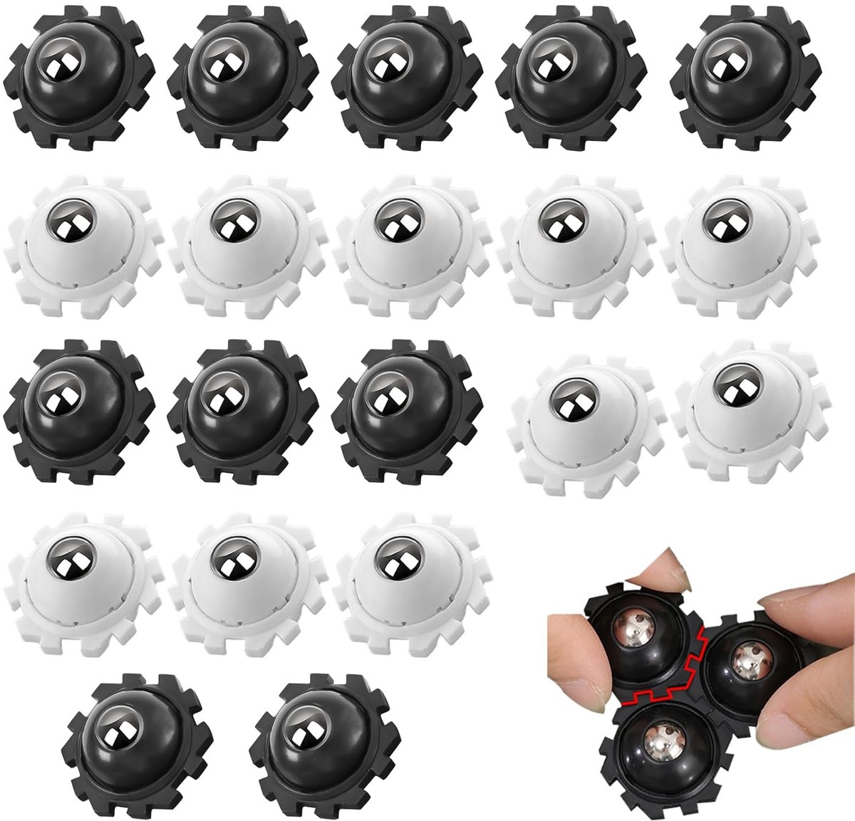 Meubels wieltjes 20 stuks - mini meubelwielen - zelfklevend - eenvoudig verplaatsen - ShopVlot