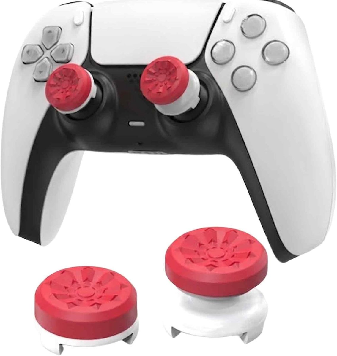 Joystick en analoge doppen rood - siliconen - verbeterde grip - optimale FPS-nauwkeurigheid - ShopVlot