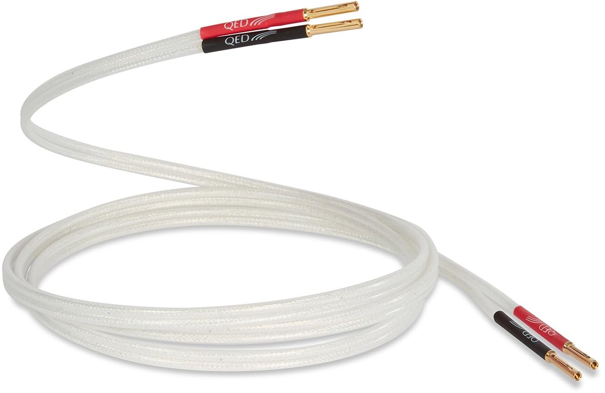 Luidsprekerkabel 2m - voorgeconfigureerd - zilver - optimale geluidskwaliteit - ShopVlot