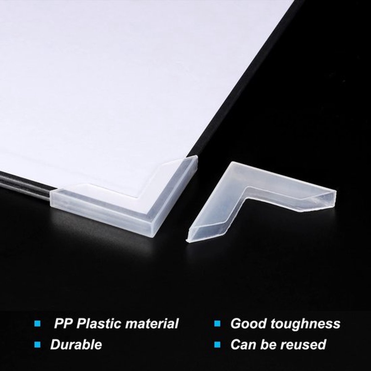 Hoekbeschermer L-vormig 45x6mm - Pack van 24 - Bescherming voor schilderijen - Antislip - Schokbestendig - Voor keramiek en glas - Hoekbescherming
