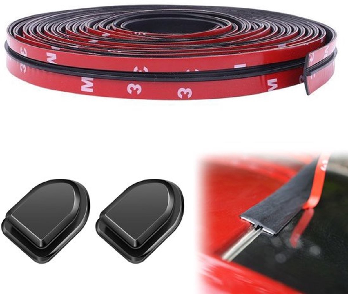 Rubber Seal - T-vormige Design - Zelfklevende Deur Rubber - Schokabsorberend - 19mm x 3m - Hoogwaardige Ethyleen-Propyleen Rubber - Deurrubber