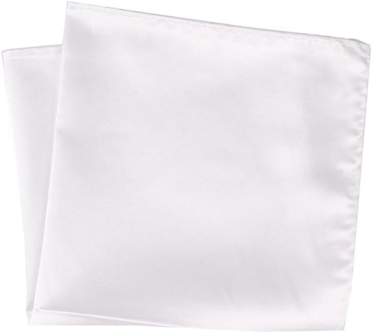 Zakdoek prefolded wit - satijn - solide kleur - perfect voor bruiloften - ShopVlot