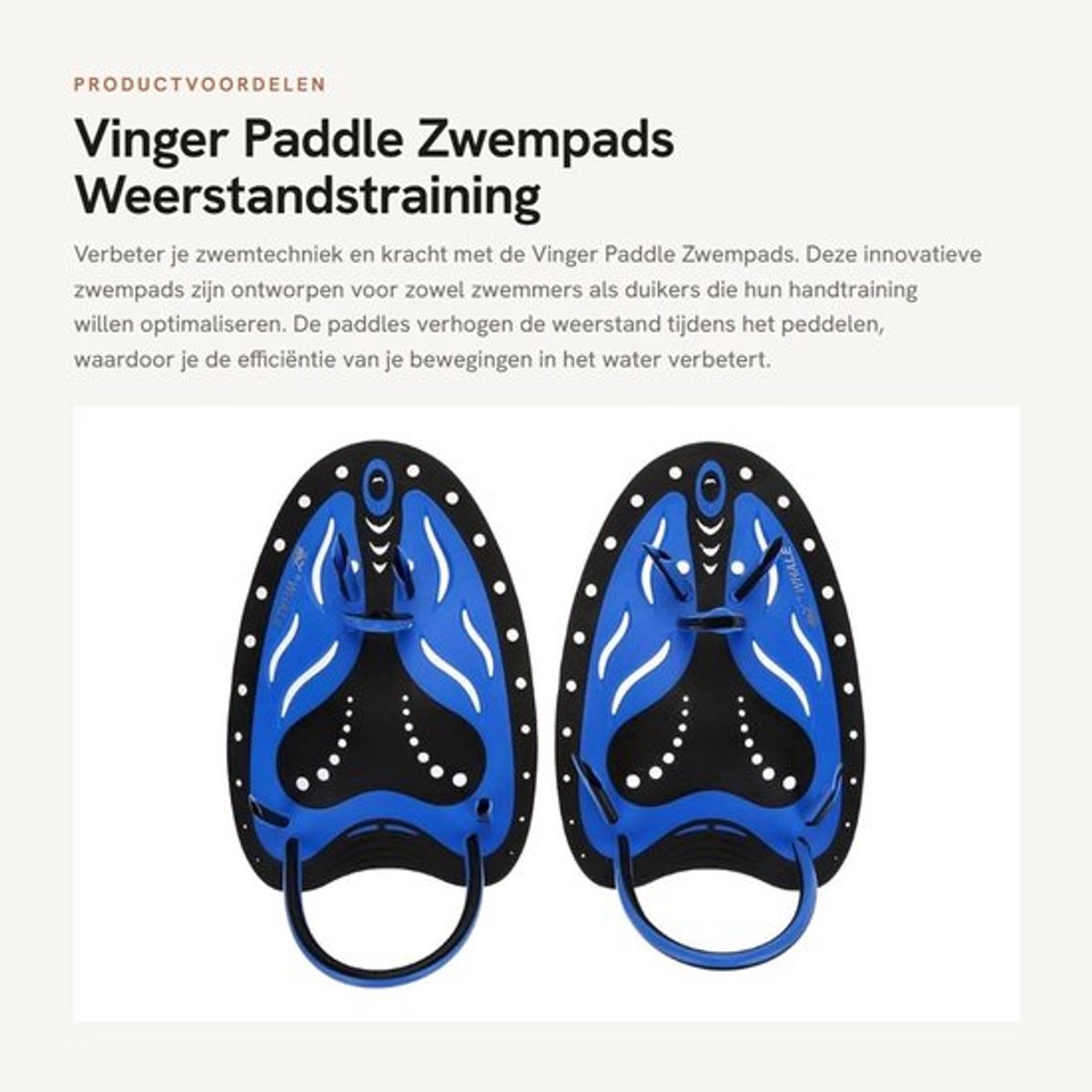 Zwempaddles - Weerstandstraining - Handpeddels Zwemmen - Verstelbaar - Duurzaam - Hoogwaardig Materiaal - Maat S: 190 x 130 mm