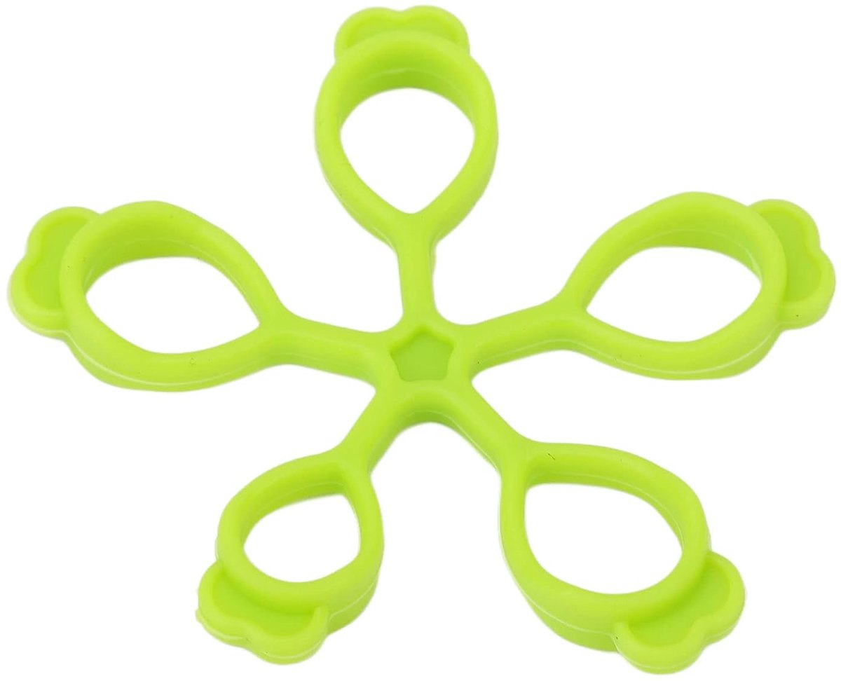 Silicone vingerversterker 5-holes - groene rekker - versterkt gripkracht - ideaal voor vingers en polsen - ShopVlot