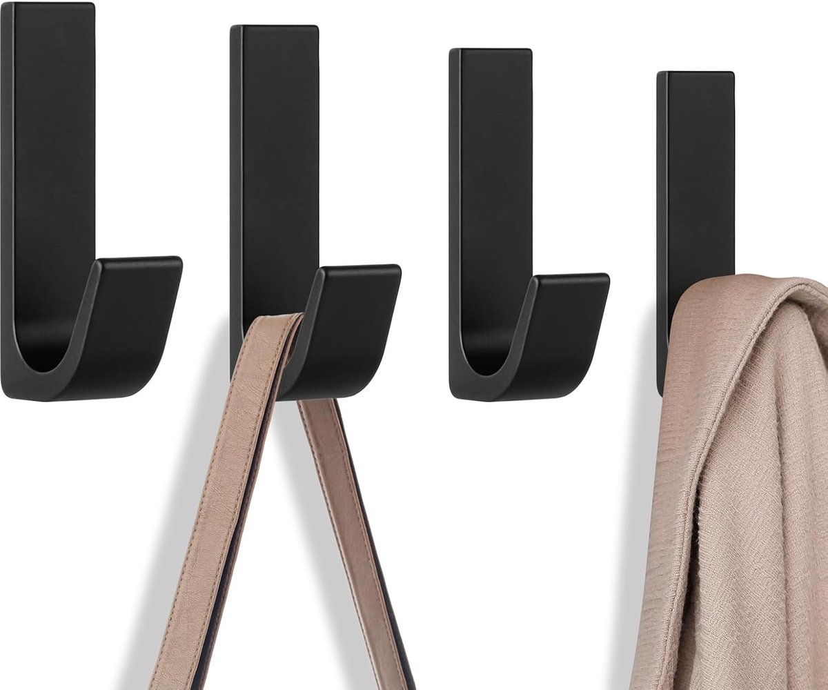 Hook-B type - zwart - 4 stuks - ideaal voor bevestiging - ShopVlot