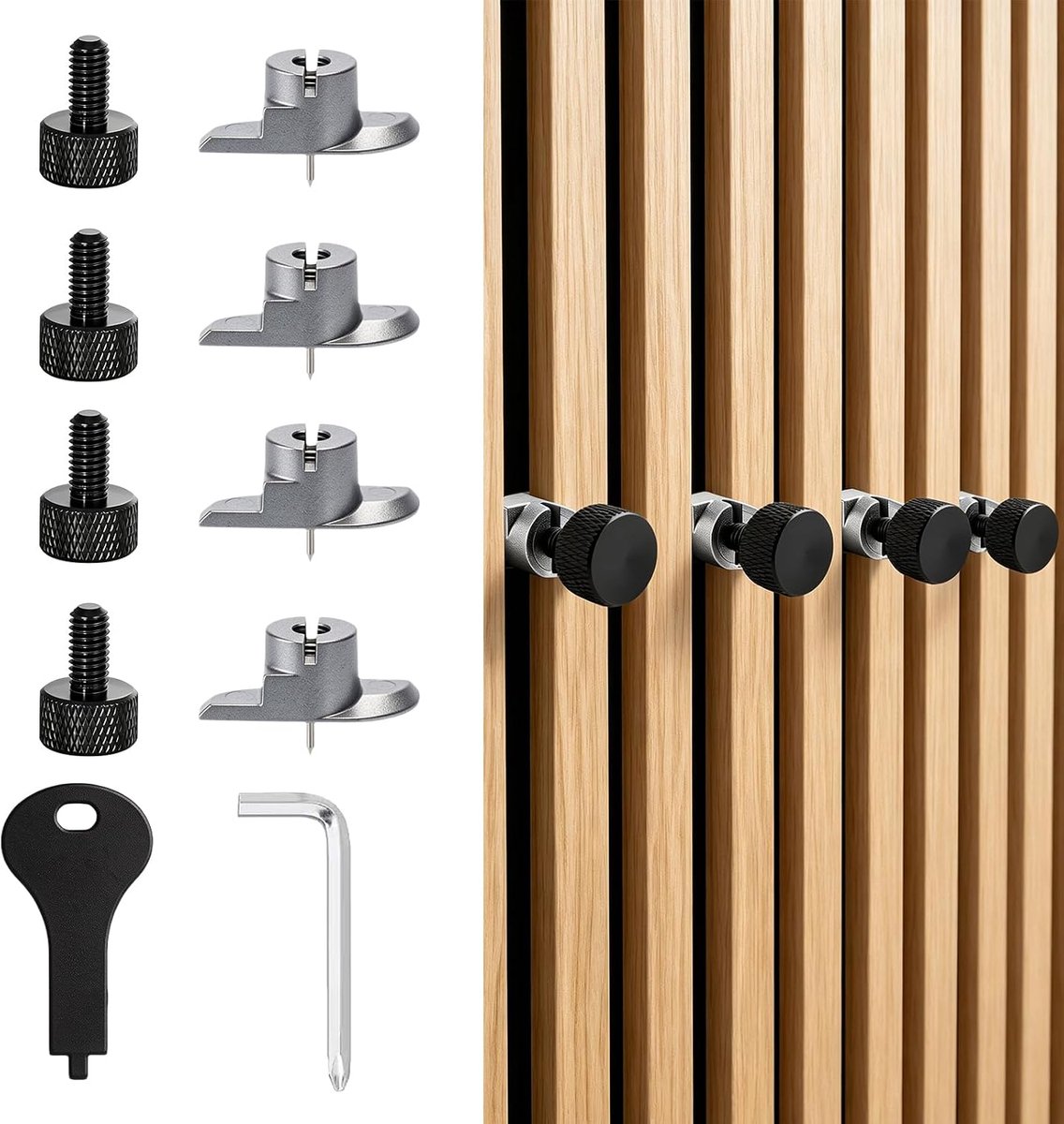 Akoestische panelen haken zonder boren - metalen schroelhaken - eenvoudig te monteren - ideaal voor kunst en foto's - ShopVlot