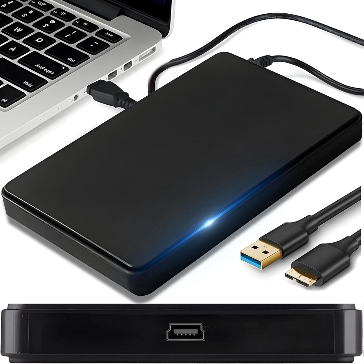 Harde schijf behuizing 2,5 inch - USB 3.0 - Toolvrije montage - Ideaal voor dataoverdracht - ShopVlot