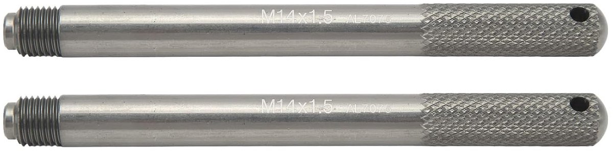 SnelShoppen - 2 Stuks Wieluitlijning Pin M14 x 1.5, Aluminium Legering Wielhouder, Velgenpinnen, Piloot, Montagegids Gereedschap voor Bandenvervanging