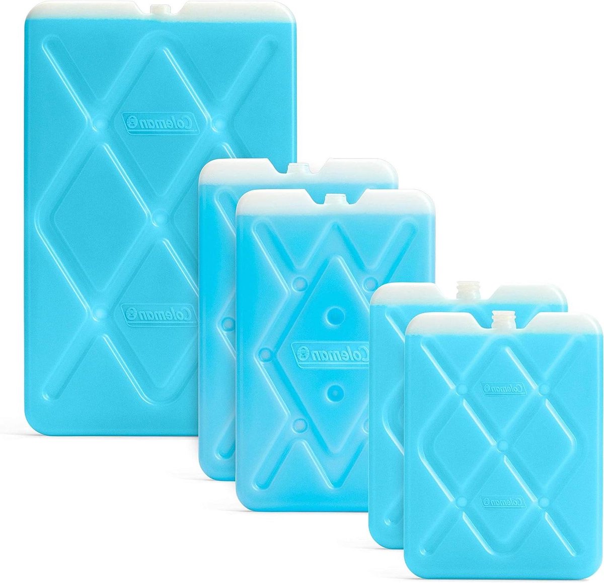Ijsblok Set - Koel element - Eten koel houden - Slank ontwerp - 5-delig - Blauw