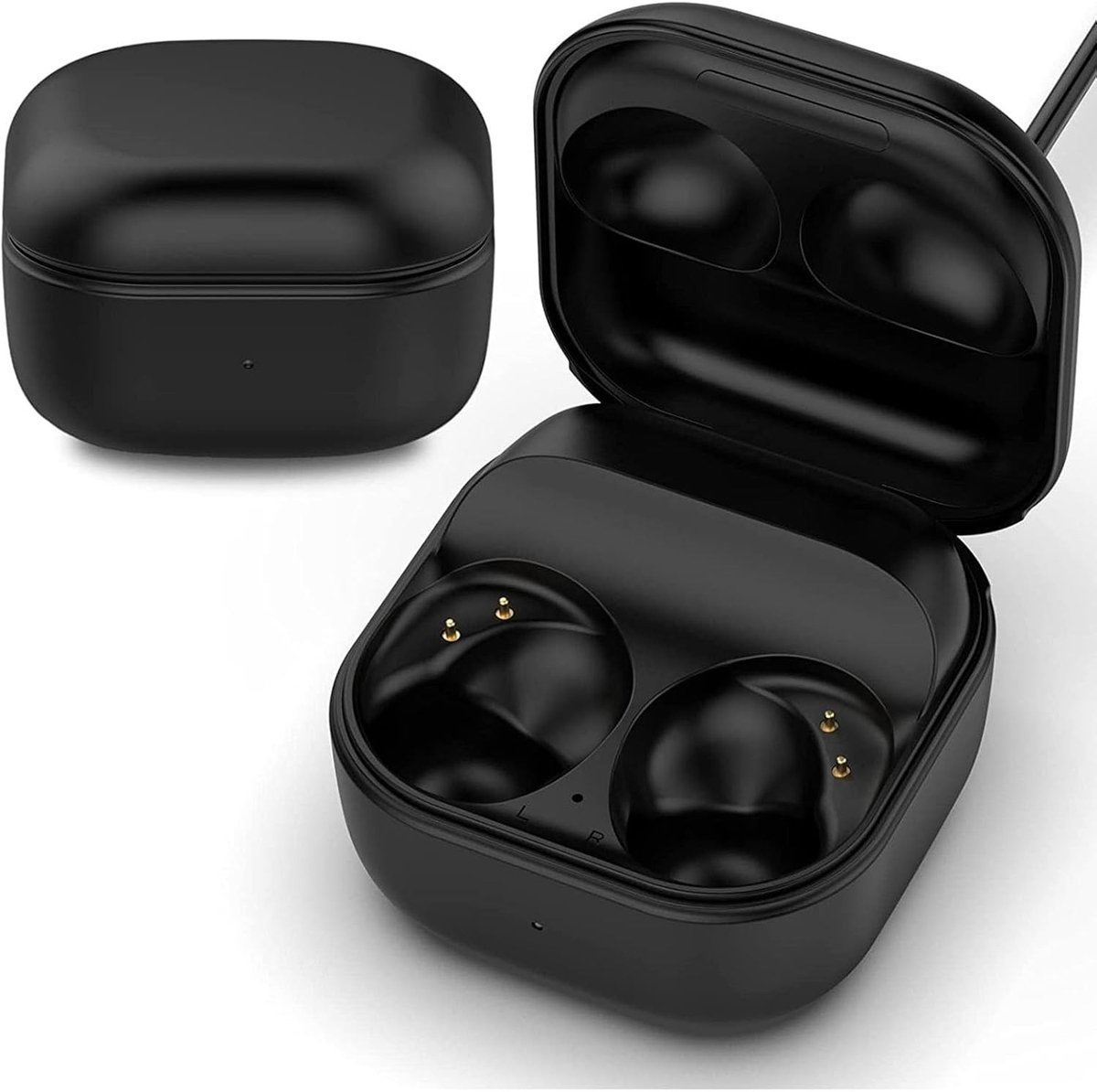 Vervangende Oplaadcase voor Draadloze Bluetooth Oordopjes, Geschikt voor Galaxy Buds 2 PRO, Inclusief USB Oplaadpad en Bescherming (Zwart)