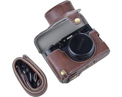 Rieibi X100V Camera Case, Vintage Leather Case for Fuji Fujifilm X100V Digital Camera, Protective Case with Strap and - ShopVlot