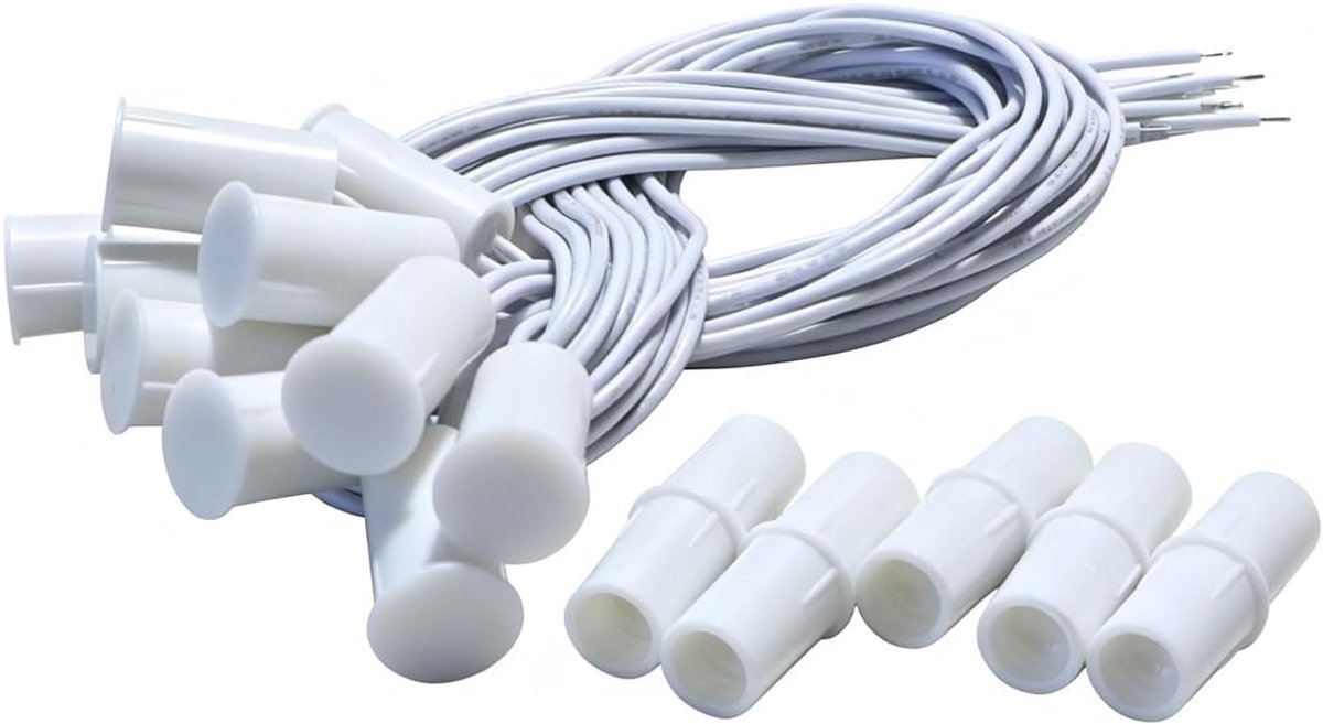 10 stuks deursensoren, verzonken deur-raamsensor, bedrade magnetische sensoren voor thuisalarmsysteem - ShopVlot