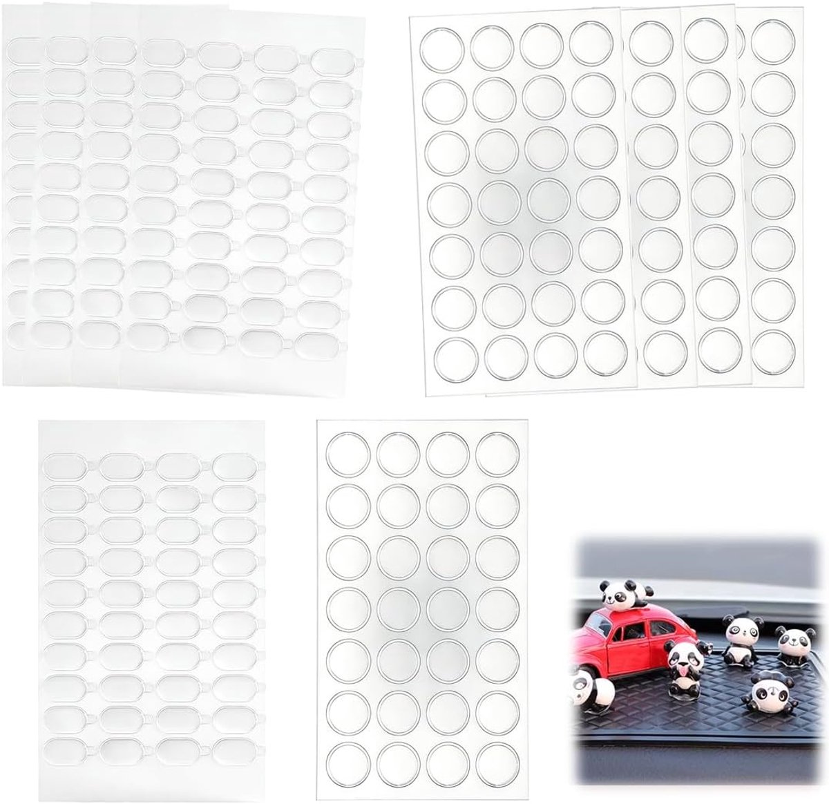 410 stuks transparante dubbelzijdige kleefpunten, sterke kleefpads, verwijderbaar zonder resten voor ballonnen - ShopVlot