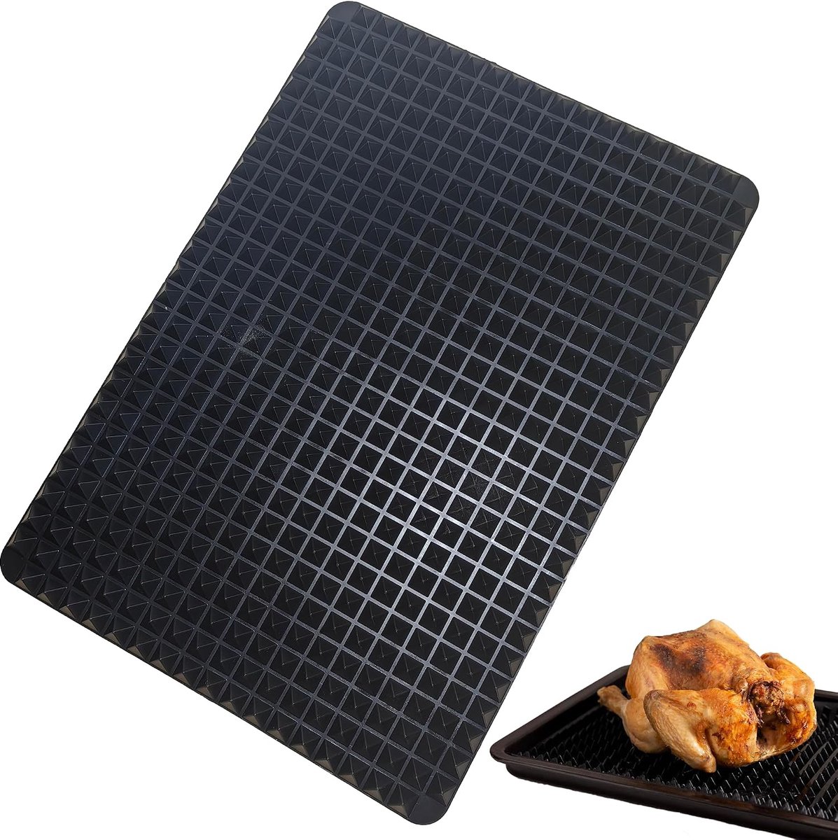 Silicone Mat for Baking Goods – Fat Reduction for Baking Biscuits, Heat Resistant, with Pyramid Rivets, Easy to Clean - ShopVlot