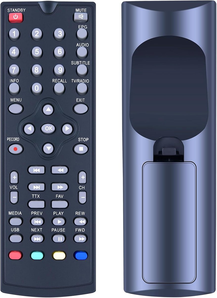 New Replacement Remote Control Compatible with Denver DTB-137H DVB-T2 HD Set-Top Box - ShopVlot