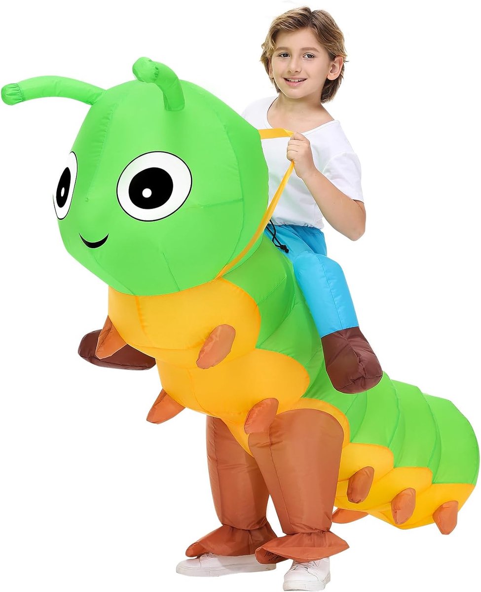 Poptrend Inflatable caterpillar costume for adult children, inflatable inflatable costumes caterpillar Halloween - ShopVlot