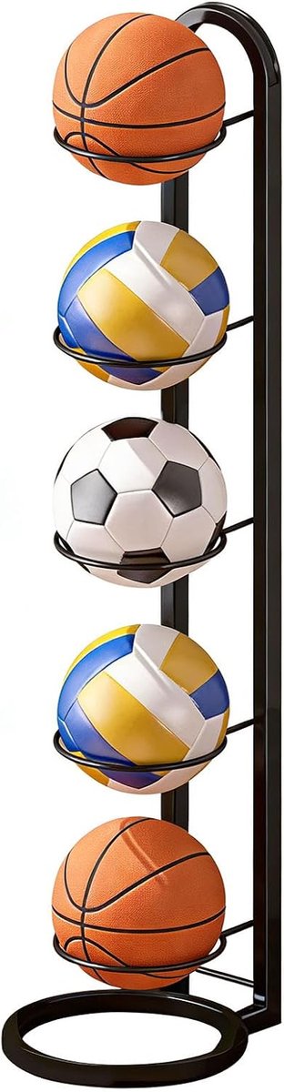 Basketball Stand - 5 niveaus - Ruimtebesparend - Perfect voor sportuitrusting - ShopVlot