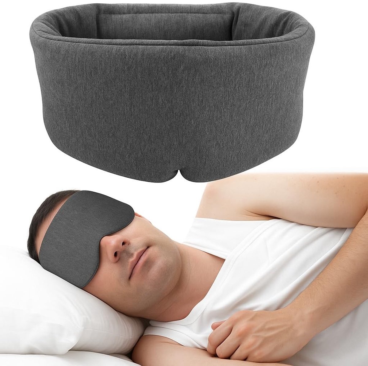 Solidchoice - Luxe Oogmasker voor Volledige Lichtblokkering, Ademend en Wasbaar