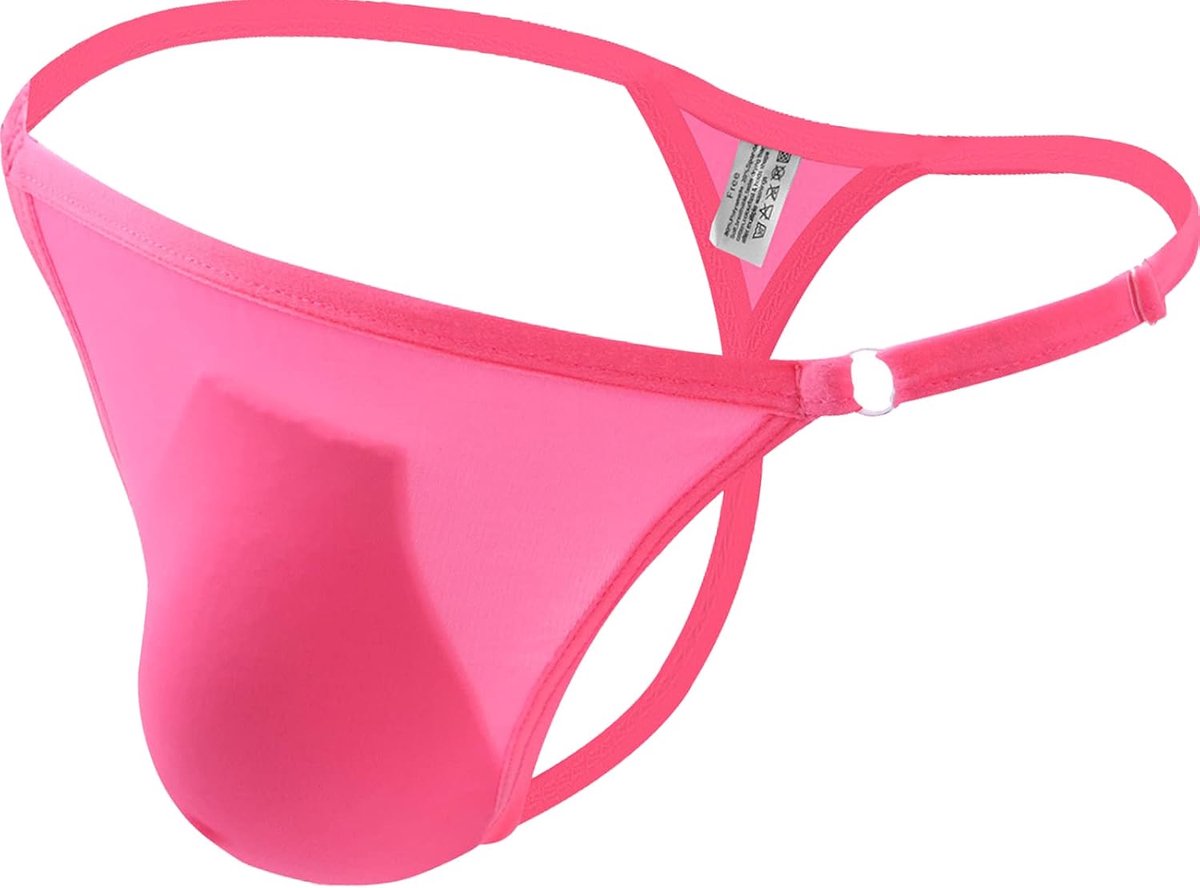 G-strings voor mannen - roze - ice silk - perfect voor comfort - ShopVlot