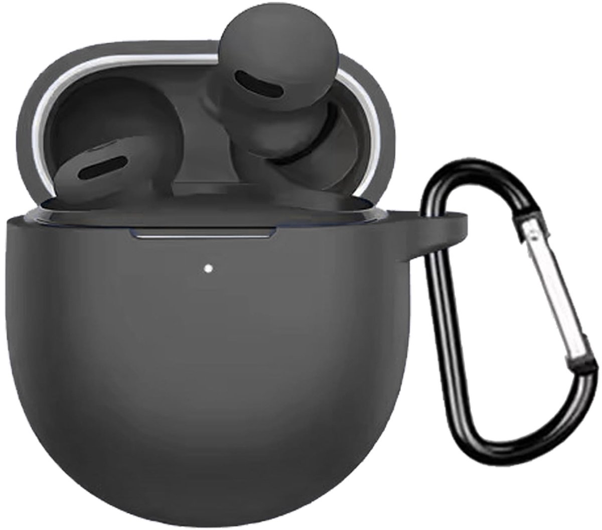 Solidchoice - Siliconen Beschermhoes voor Google Pixel Buds 2A met Karabijnhaak