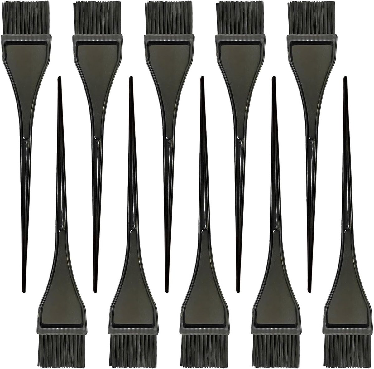 Haarverfkwasten 10 stuks - Zwart plastic - Voor DIY haarkleuring - Professionele haarverf applicator - ShopVlot