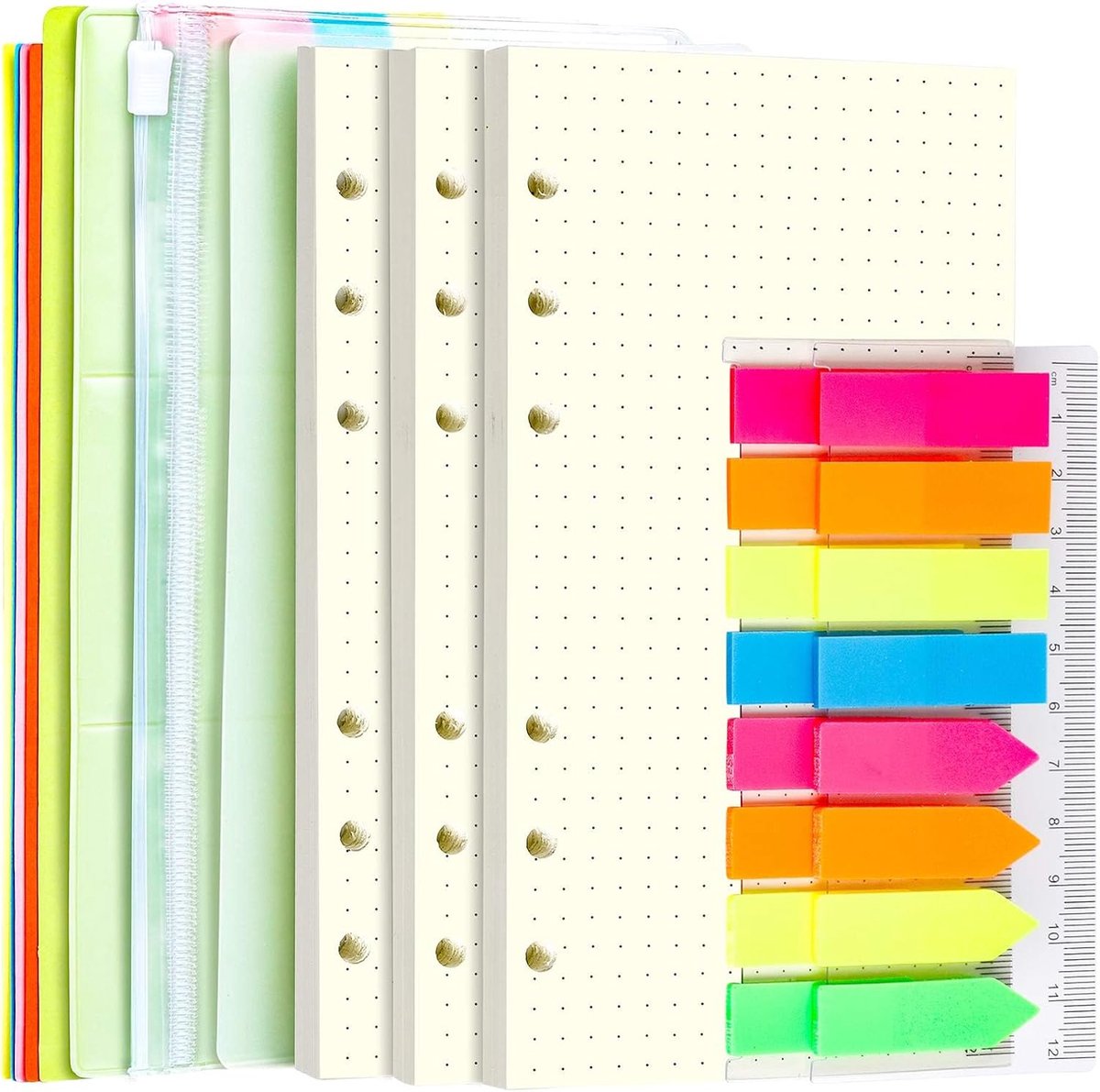 A6 planner navullingen - Gelijnd papier met vakken en scheidingsbladen - Perfecte pasvorm voor planners - ShopVlot