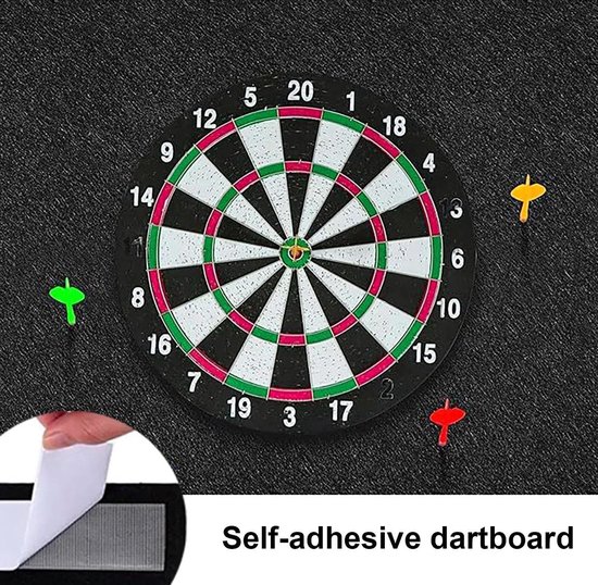 Solidchoice - Vilten Dartbord Muurbescherming, Set van 6 Stuks, Zwart van Solidchoice — afbeelding 2