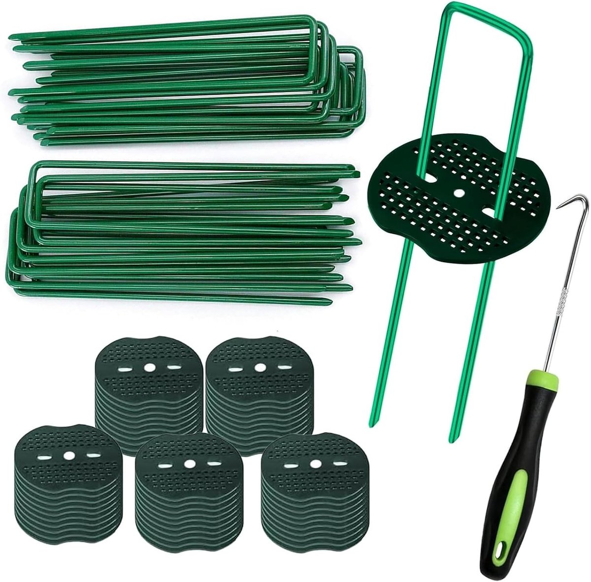 Grondankers - Verzinkt - 150 x 40 mm - Met Sluitringen - Voor Tuin en Gazon