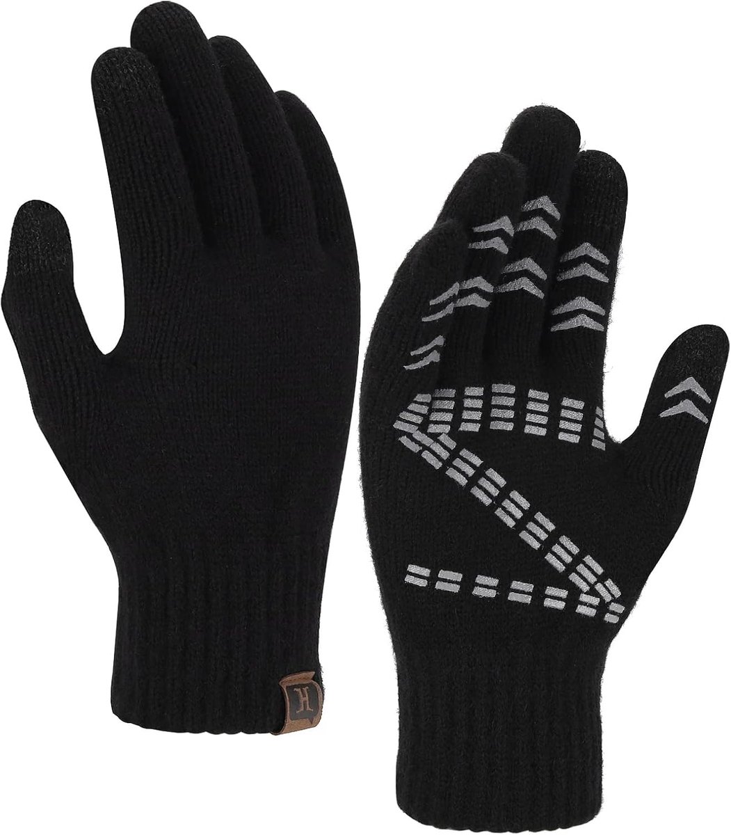 Winterhandschoenen dames - warm thermisch - zacht wol gebreid - touchscreen functie - ShopVlot