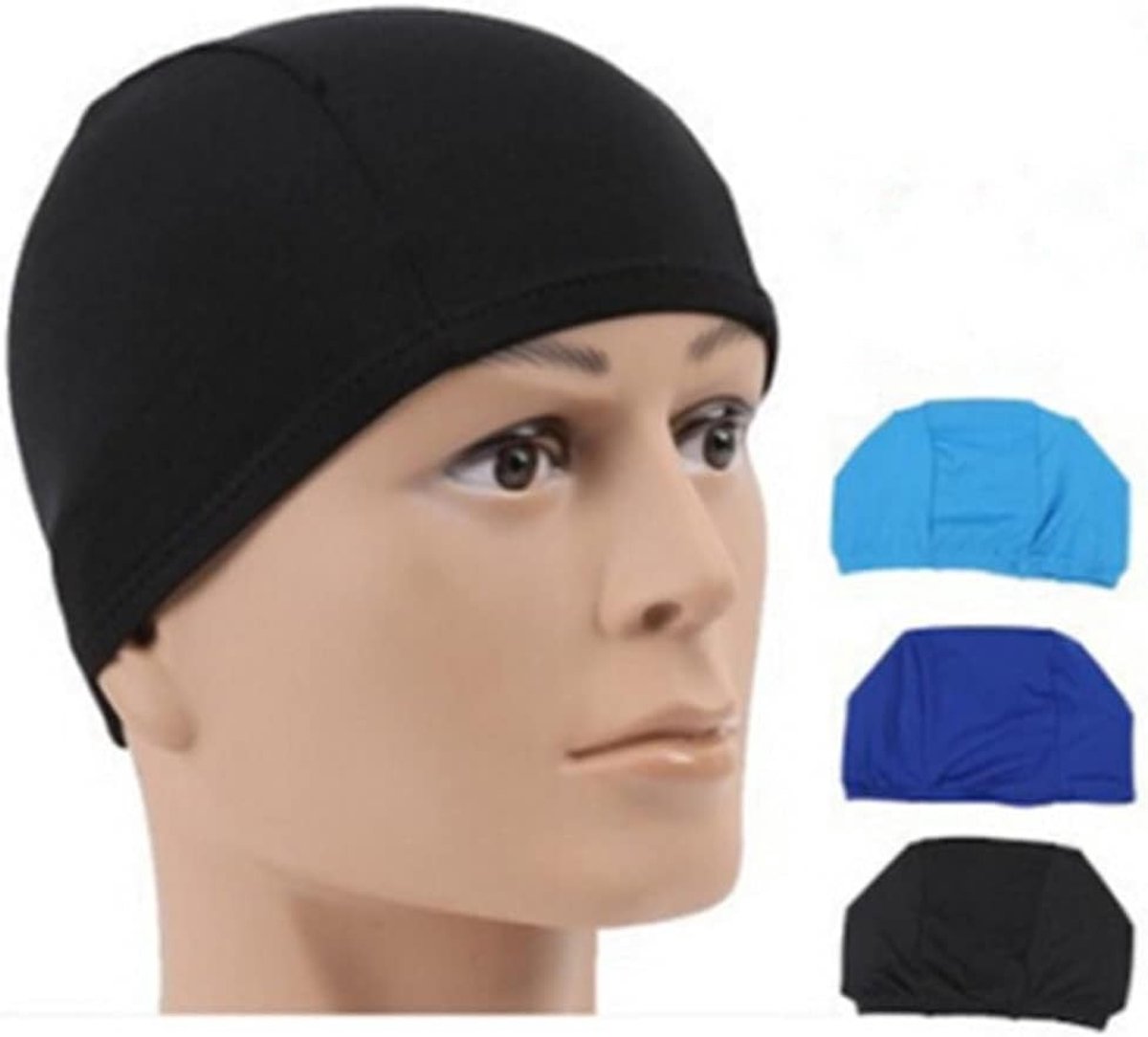 Unisex Zwemcaps voor Dames en Heren - 3 Stuks, Antislip, Geschikt voor Lang en Kort Haar, Ideaal voor Zwembaden en Sportactiviteiten