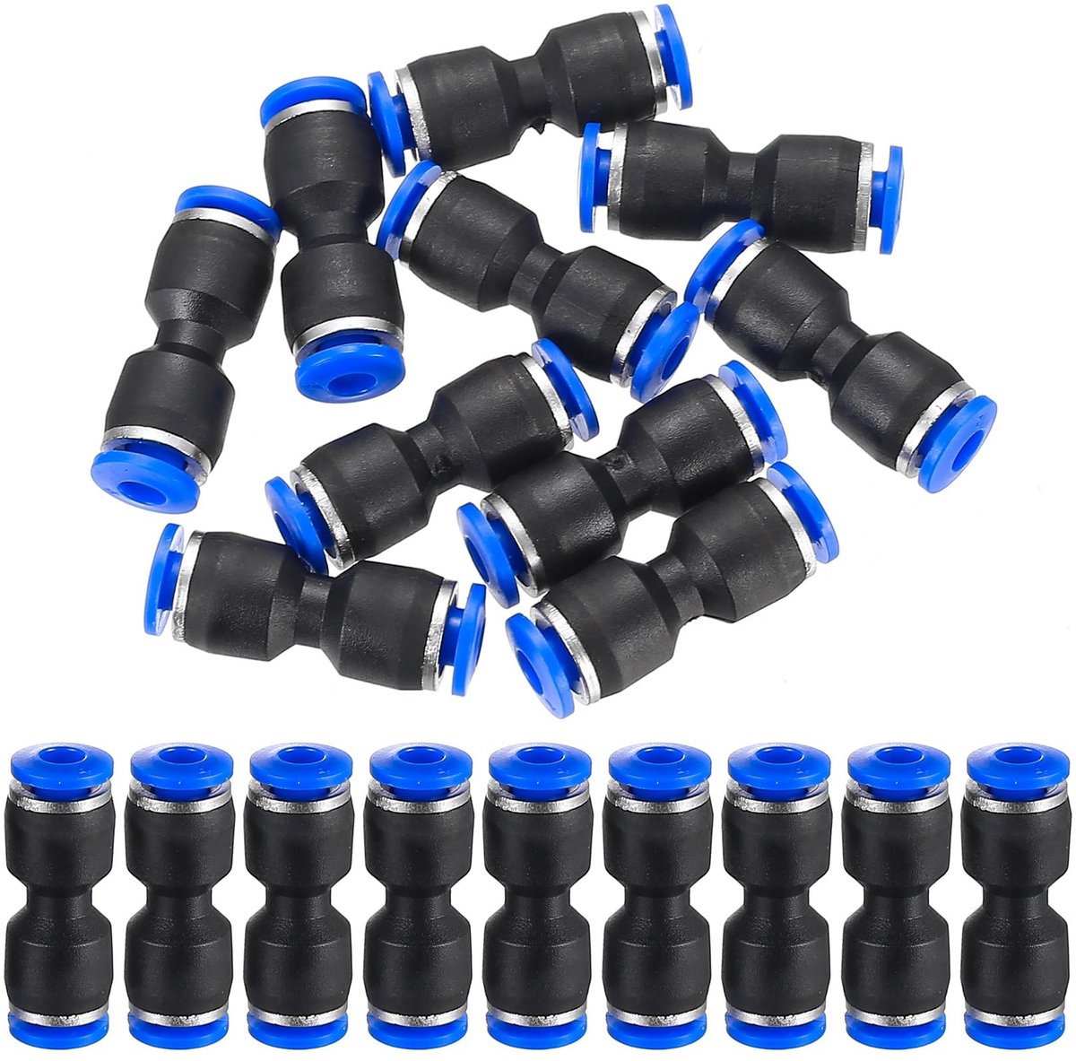 Solidchoice - 40 Stuks Pneumatische Slangconnectoren 4mm met Opbergdoos