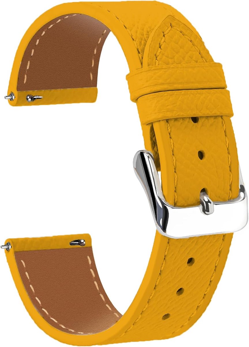 Horlogeband leer 12mm-22mm - elegant design - snelwisselsysteem - perfecte vervangband voor vrouwen en mannen - ShopVlot