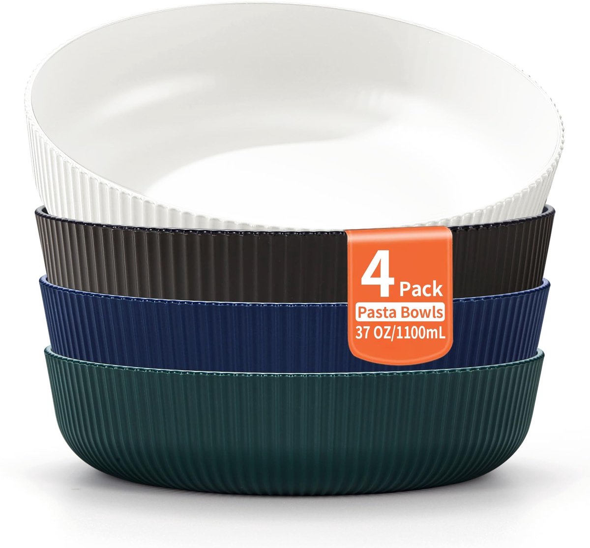 Solidchoice - Set van 4 Herbruikbare Pastabakken in Diverse Kleuren