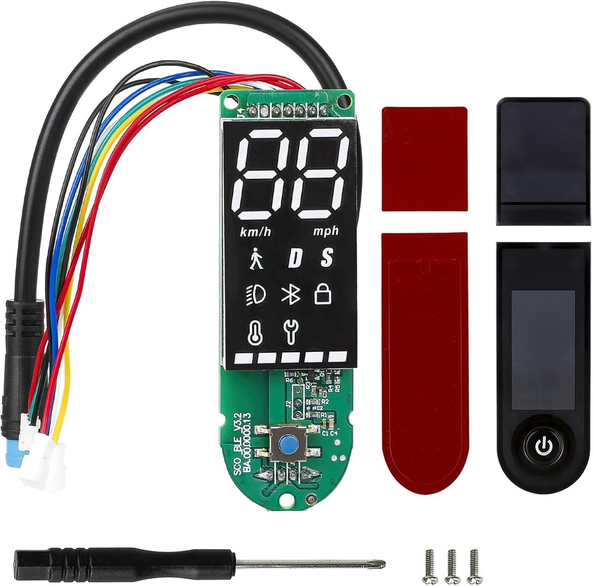 Dashboard elektrische scooter 72 x 23 mm - Bluetooth - voor Xiaomi Pro2 - perfecte pasvorm - ShopVlot