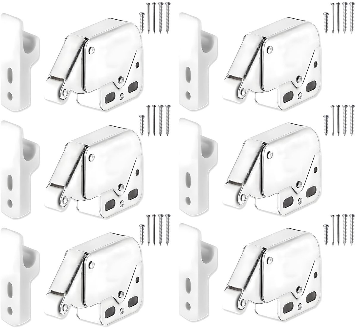 Solidchoice - Set van 6 Automatische Spring Sloten voor Meubels