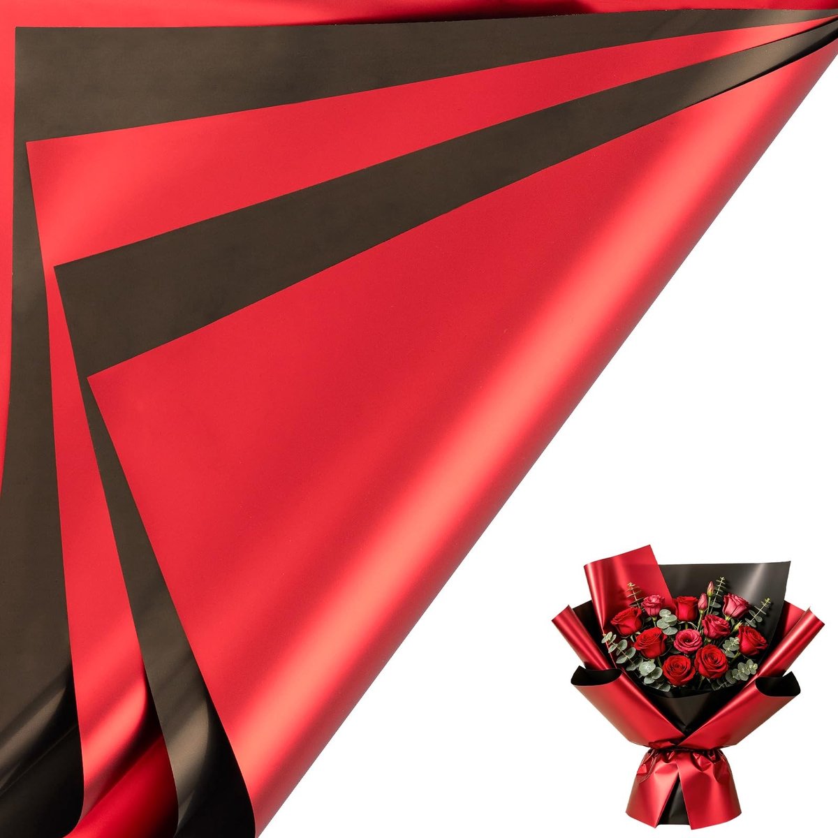 Solidchoice - 20 Vellen Dubbelzijdig Cadeaupapier, Waterdicht en Mat