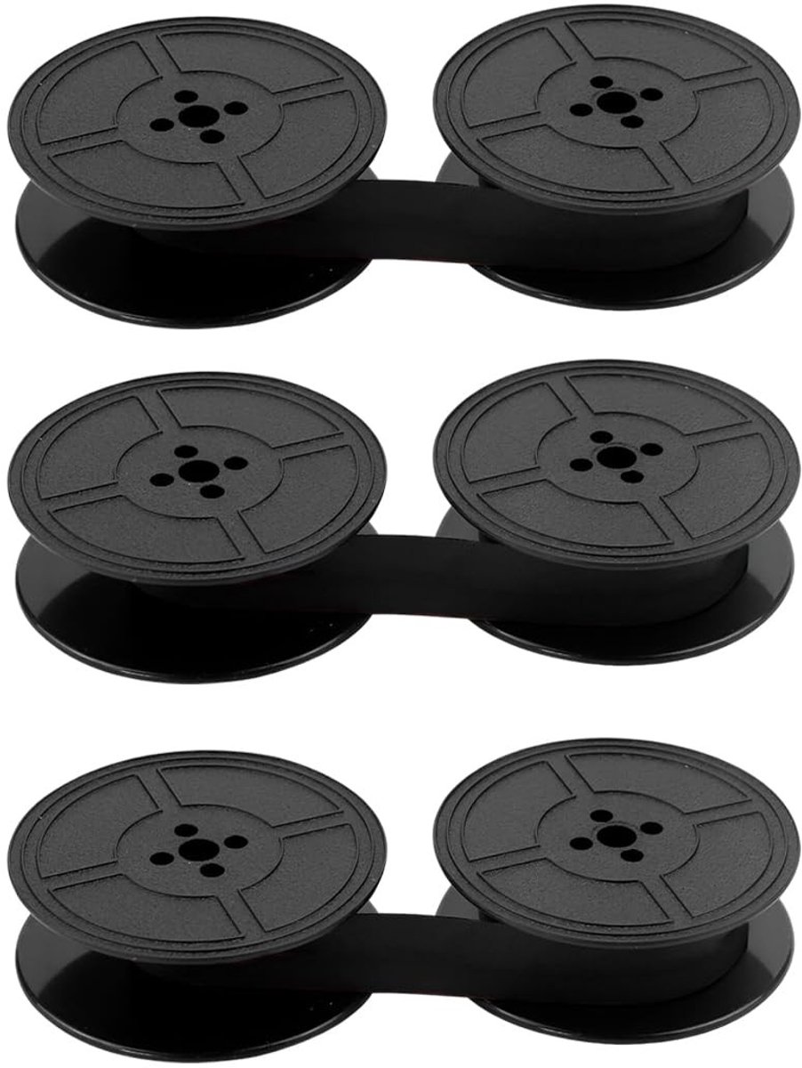 Solidchoice - Set van 3 Schrijfmachinetape voor Schrijfmachines in Zwart