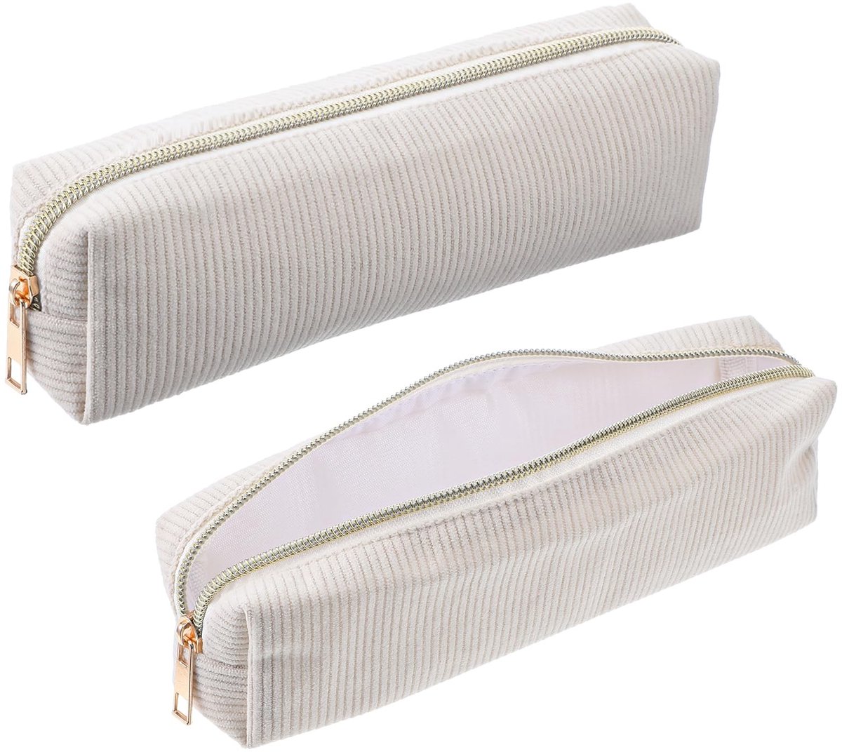 Solidchoice - Corduroy Pennenhouder in Beige voor School en Kantoor
