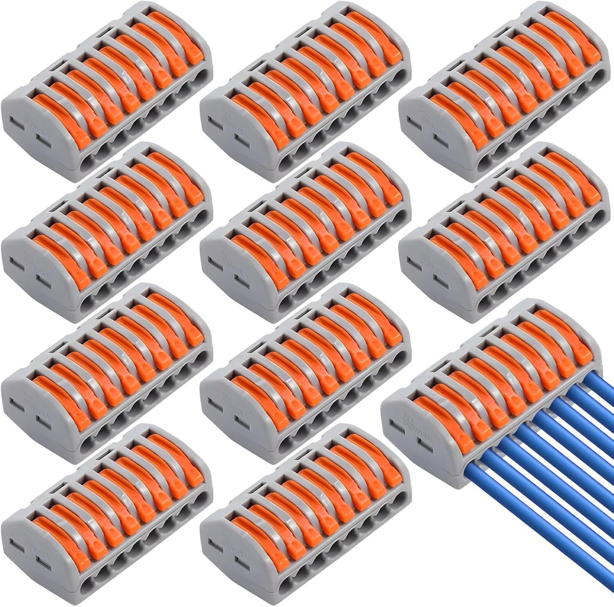 Elektrische kabelconnectoren 8 poorten - duurzame materialen - betrouwbare verbinding - ideaal voor klussen - ShopVlot
