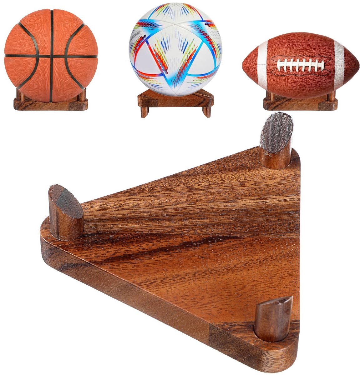 Solidchoice - Houten Ballen Display Stand voor Sport Memorabilia