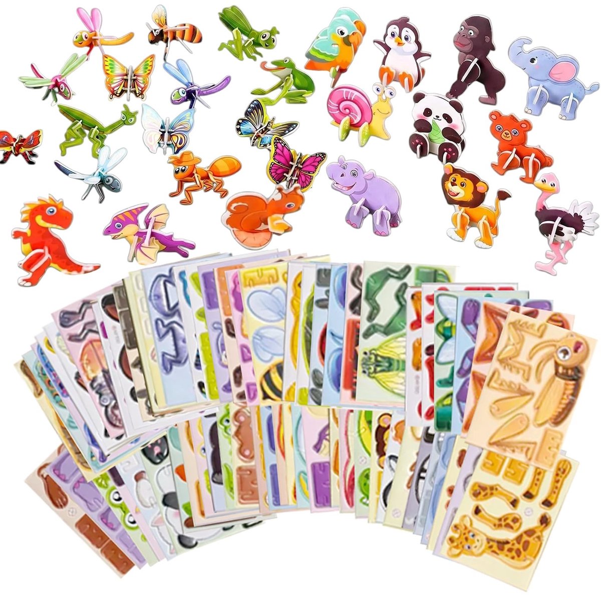 Solidchoice - 60 Stuks 3D Puzzels voor Kinderen