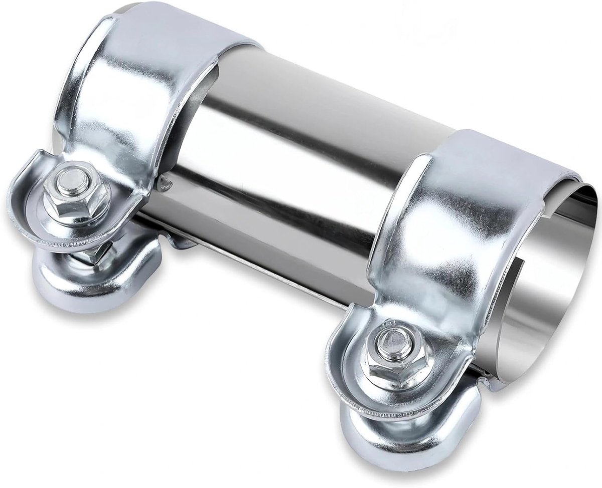 Uitlaatklem 70 x 125 mm - roestvrij staal - universele uitlaatpijpconnector - perfecte geluidsisolatie - ShopVlot