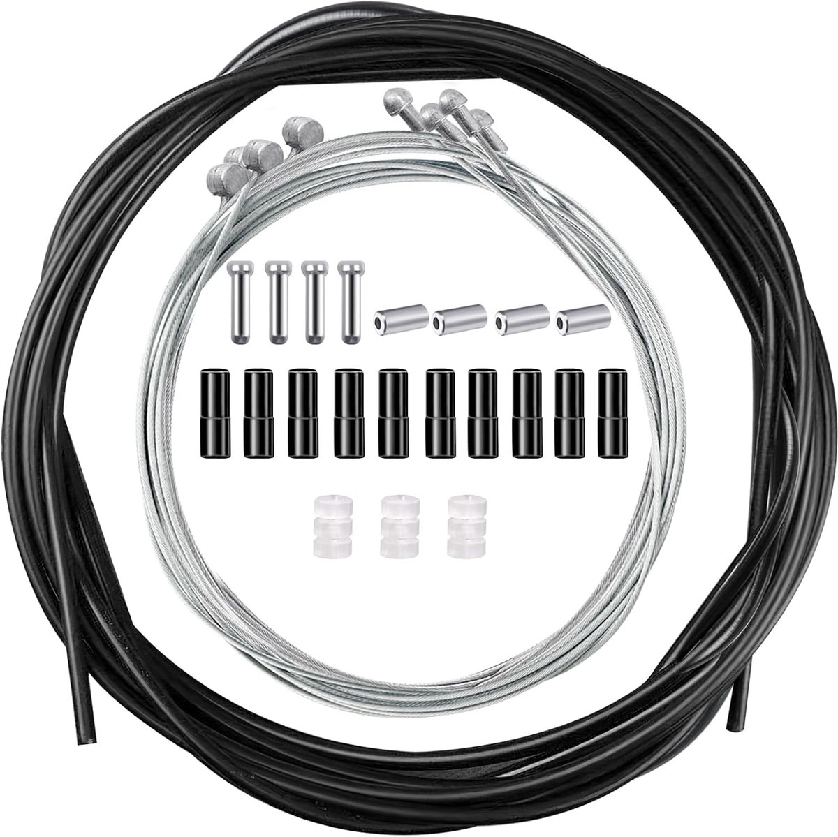Bicycle Brake Cable PVC Inner Replacement Cable Black Universal for Mountain Bike Road Bike - ShopVlot