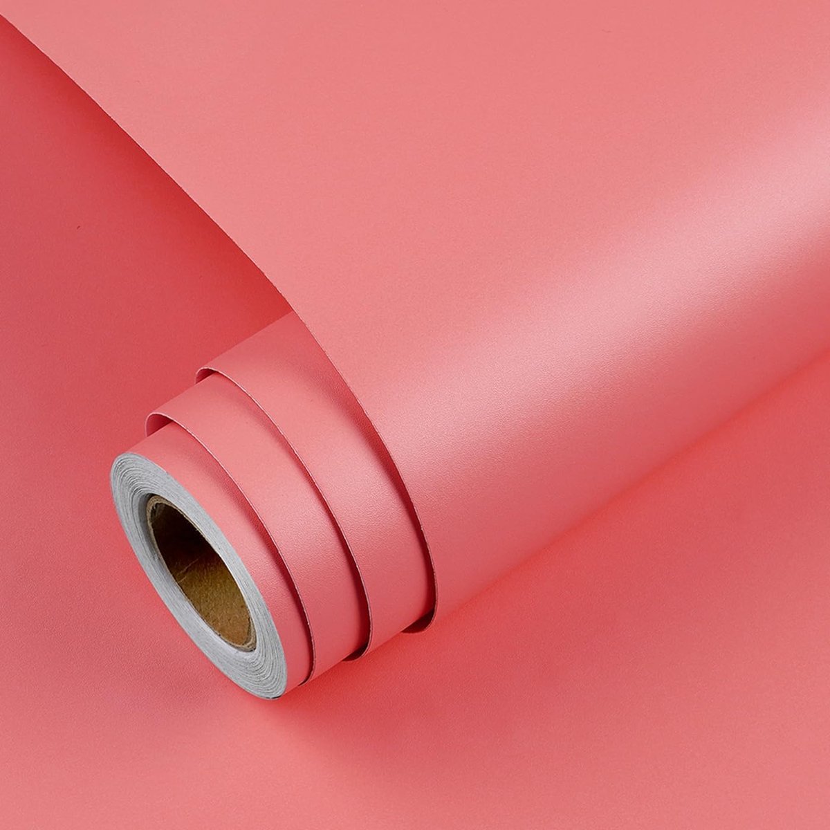 YENHOME Self-Adhesive Furniture Film Self-Adhesive Wallpaper Pink Plain Girls Room 60 x 300 cm Film Self-Adhesive Matt - ShopVlot