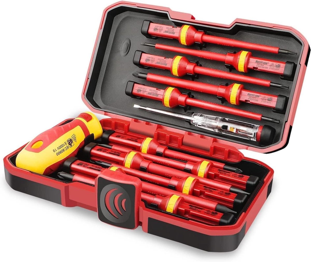 VDE 13 Pieces Insulated Screwdriver Set, V Voltage, 1000V, Magnetic Slot, Torx Screwdriver, Durable Hand Reedship - ShopVlot